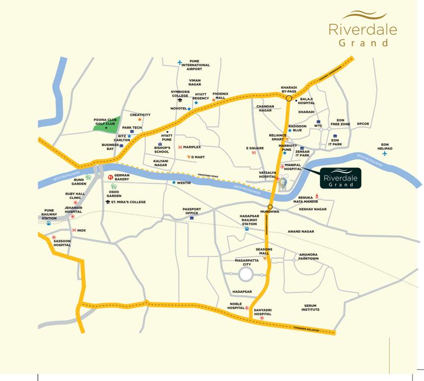 duville riverdale grand Location Plan