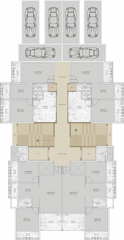  paradise Paradise Cluster Plan For 1st Floor
