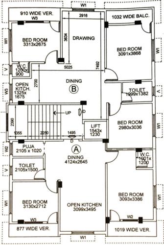  orchid-apartment Orchid Apartment Cluster Plan For 2nd Floor