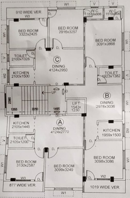  orchid apartment Orchid Apartment Cluster Plan For Typical Floor