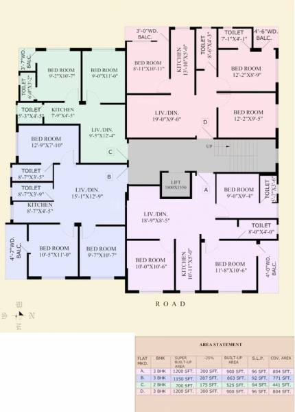 prestige Prestige Cluster Plan for 1st Floor