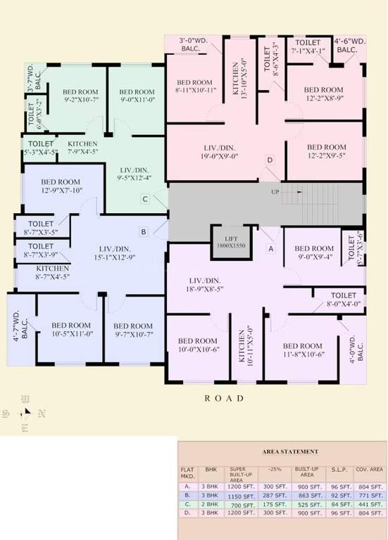  prestige Prestige Cluster Plan for 1st Floor