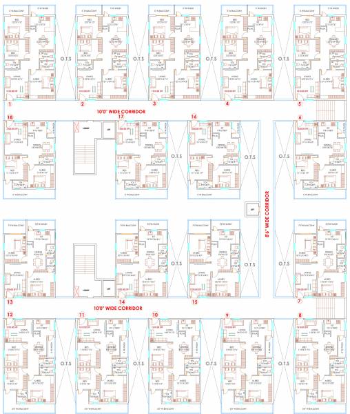  happy-homes Cluster Plan Block B For Typical Floor