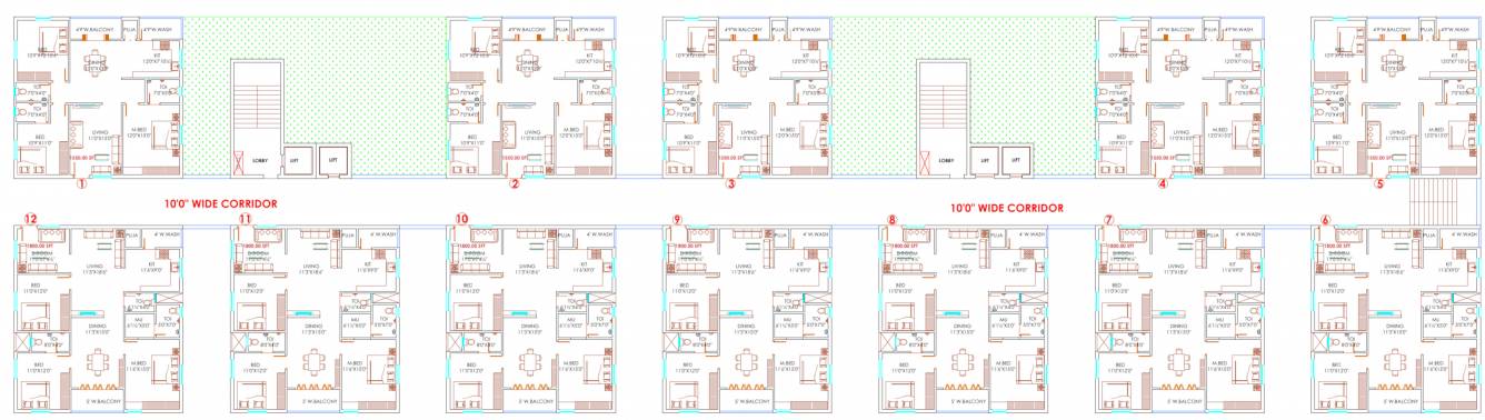  happy homes Cluster Plan Block D For Ground Floor