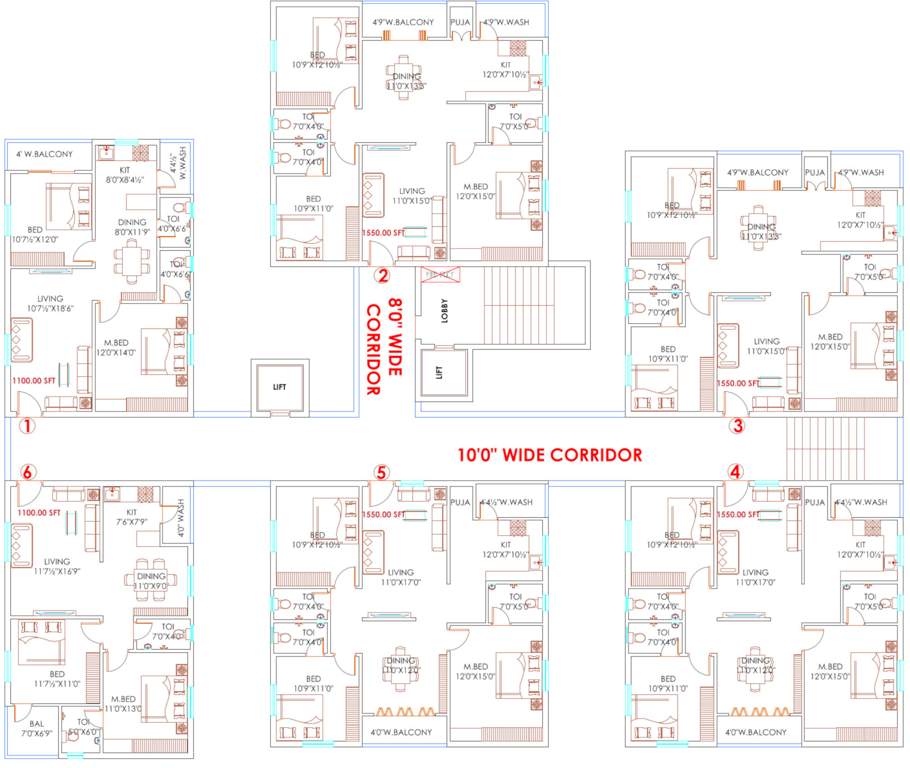  happy homes Cluster Plan Block F For Ground Floor