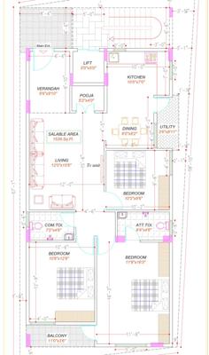  sree-ranga-nivas Sree Ranga Nivas Cluster Plan from 1st to 4th Floor