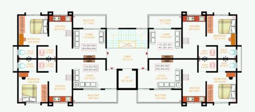  kute-fortune Kute Fortune Cluster Plan from 1st to 6th Floor