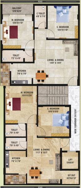  charitha-enclave Charitha Enclave Cluster Plan For Typical Floor