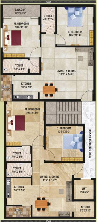  charitha enclave Charitha Enclave Cluster Plan For Typical Floor