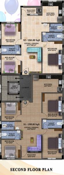  ganesh-flats Ganesh Flats Cluster Plan for 2nd Floor