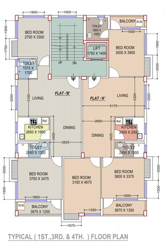  25-jodhpur-park 25 Jodhpur Park Cluster Plan For 1st, 3rd And 4th Floor