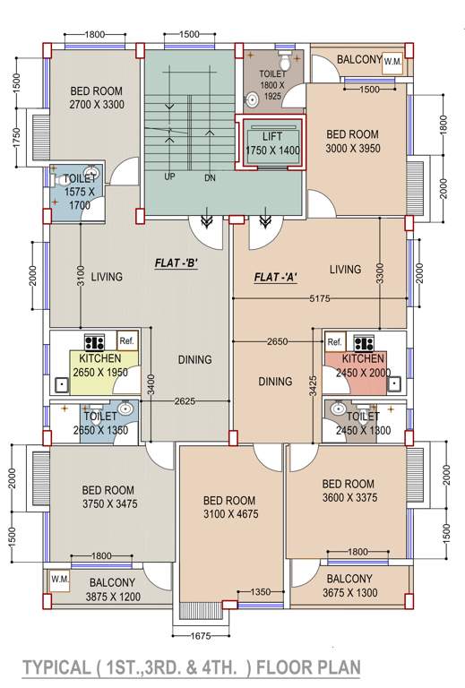  25 jodhpur park 25 Jodhpur Park Cluster Plan For 1st, 3rd And 4th Floor