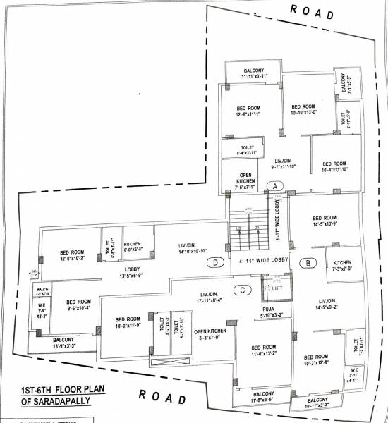  pritha-kunj Pritha Kunj Cluster Plan from 1st to 6th Floor