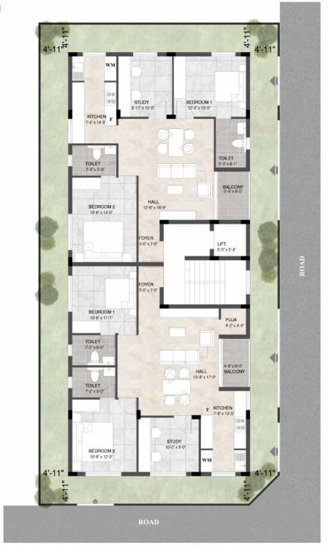  sai amartya Sai Amartya Cluster Plan For Typical Floor