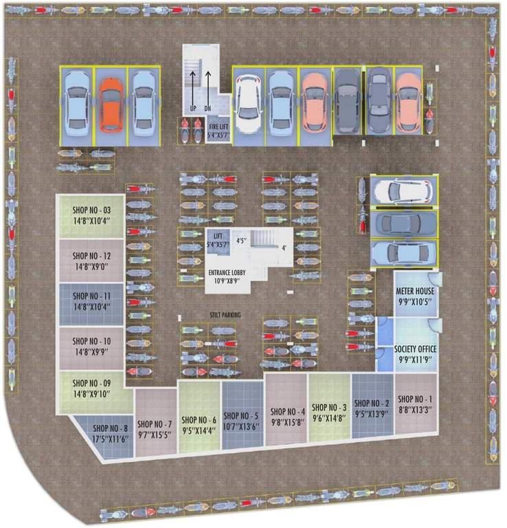 vastu square Vastu Square Cluster Plan for ground Floor