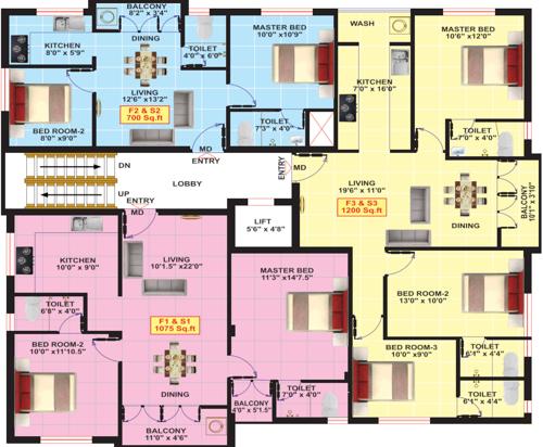  new-colony New Colony Cluster Plan From 1st to 2nd Floor