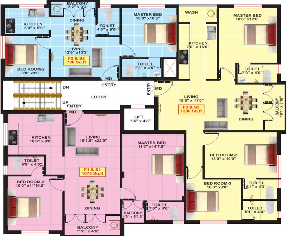  new colony New Colony Cluster Plan From 1st to 2nd Floor