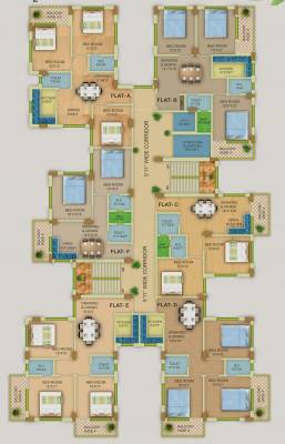  housing-complex Block A Cluster Plan from 1st to 11th Floor