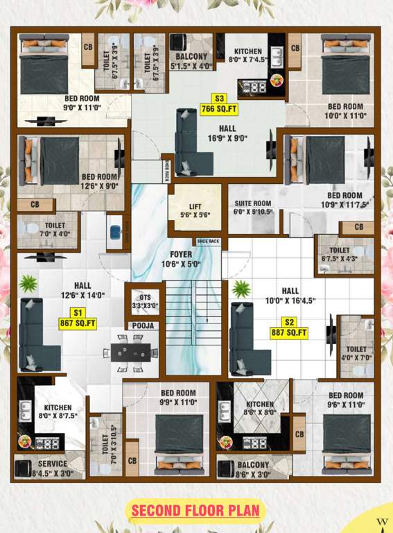  sai hazel Sai Hazel Cluster Plan For 2nd Floor
