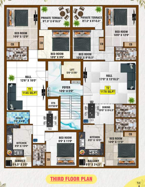  sai hazel Sai Hazel Cluster Plan For 3rd Floor
