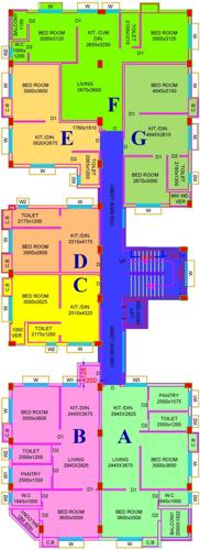  gilt-apartment Gilt Apartment Cluster Plan from 1st to 4th Floor