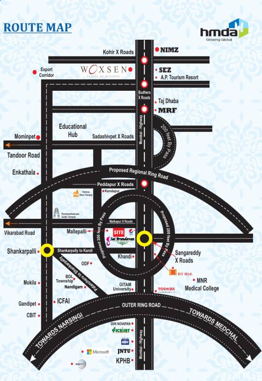  sai brundavanam Location Plan