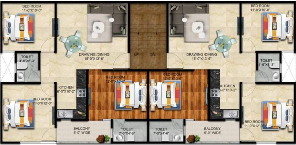  palm pristine greens Palm Pristine Greens Typical Cluster Plan