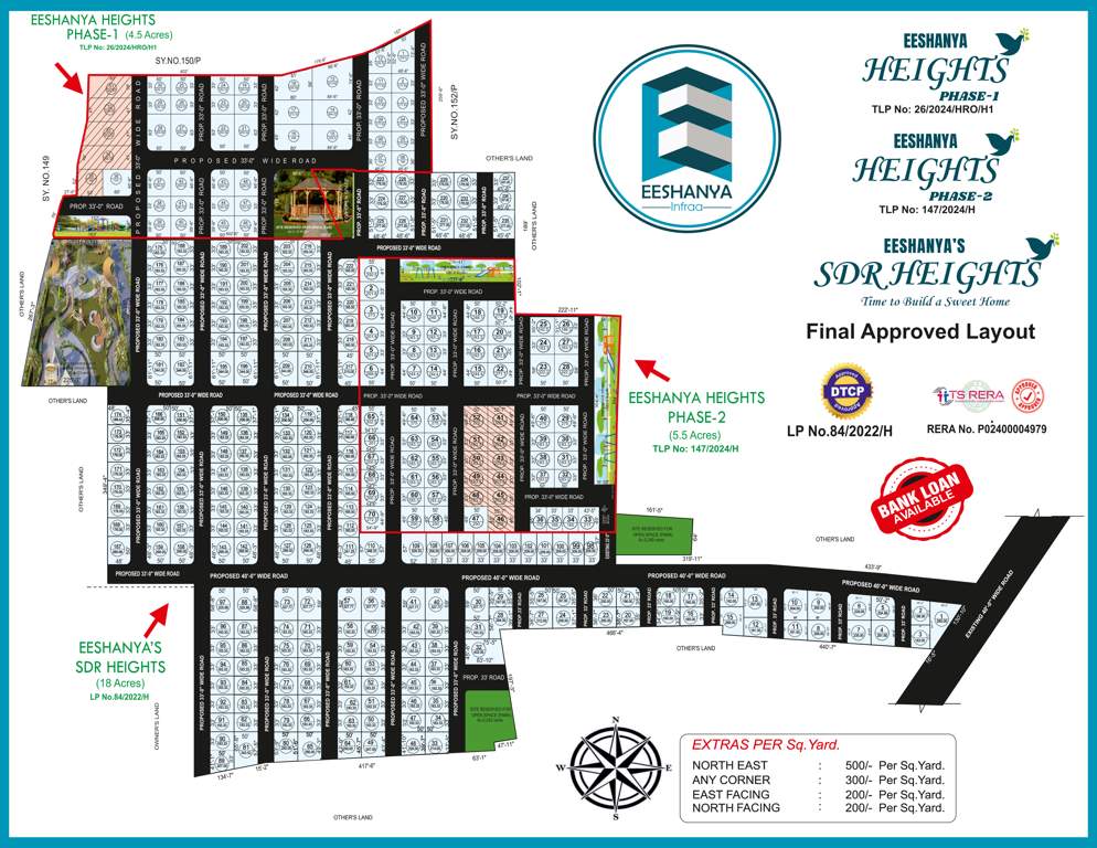  eeshanyas sdr heights at shadnagar town Layout Plan