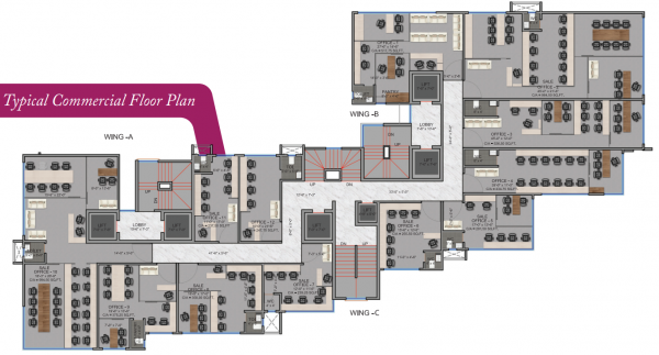 Wing A Cluster Plan manubharati Wing A Cluster Plan
