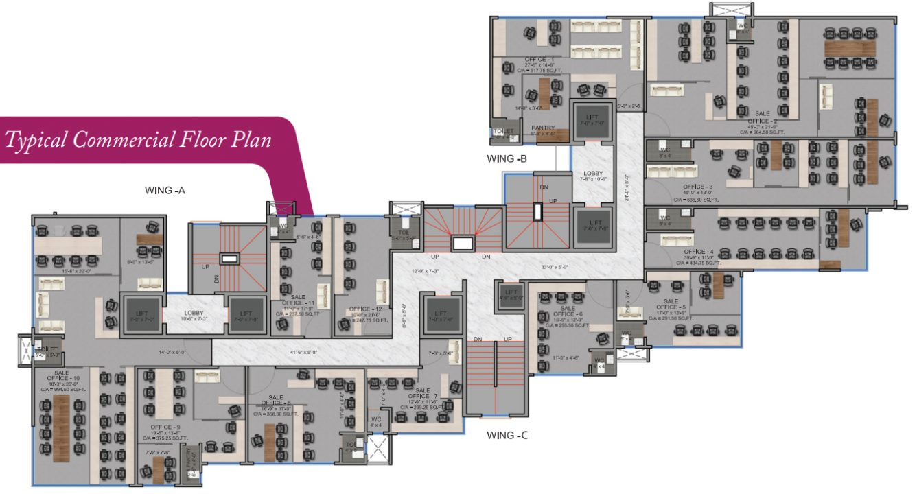  manubharati Wing A Cluster Plan
