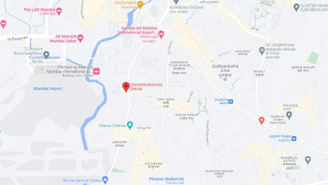  swaminarayan dham Location Plan