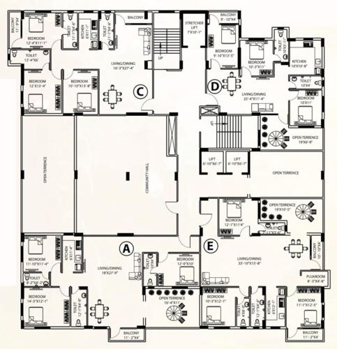  tathastu Tathastu Cluster Plan from 1st to 14th Floor