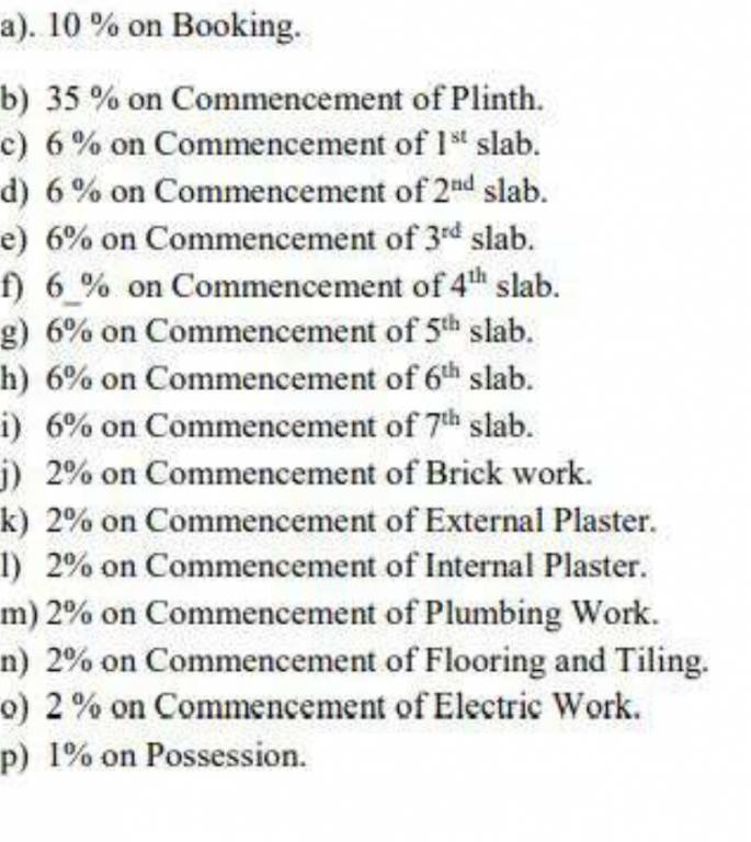 altamount Construction Linked Payment (CLP) Payment Plan
