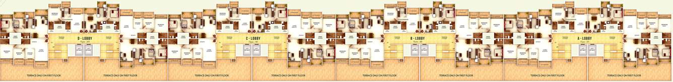  precious greens phase i Wing A   Tower 17 To Wing D Tower 20 Odd Floor Cluster Plan