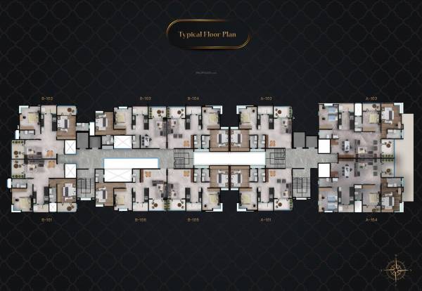 queens-tower Queens Tower Typical Cluster Plan