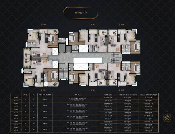  queens-tower Queens Tower Wing B Cluster Plan