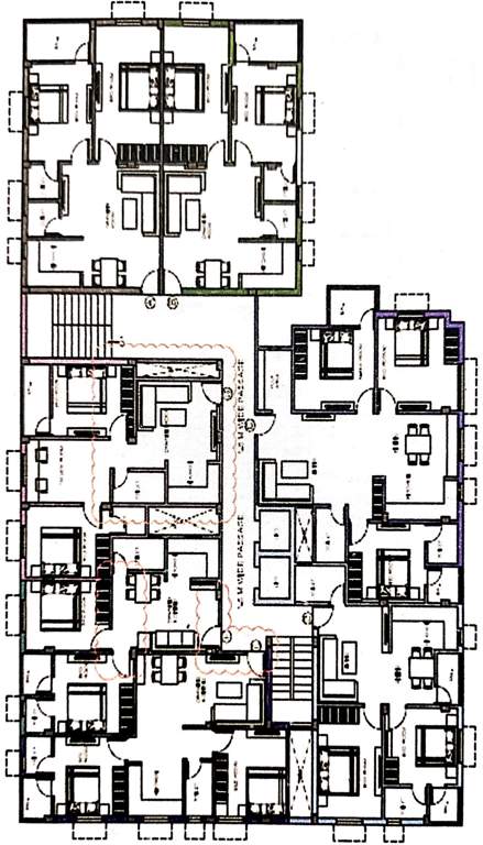  shantiniketan Realcon Shantiniketan Cluster Plan from 1st to 4th Floor