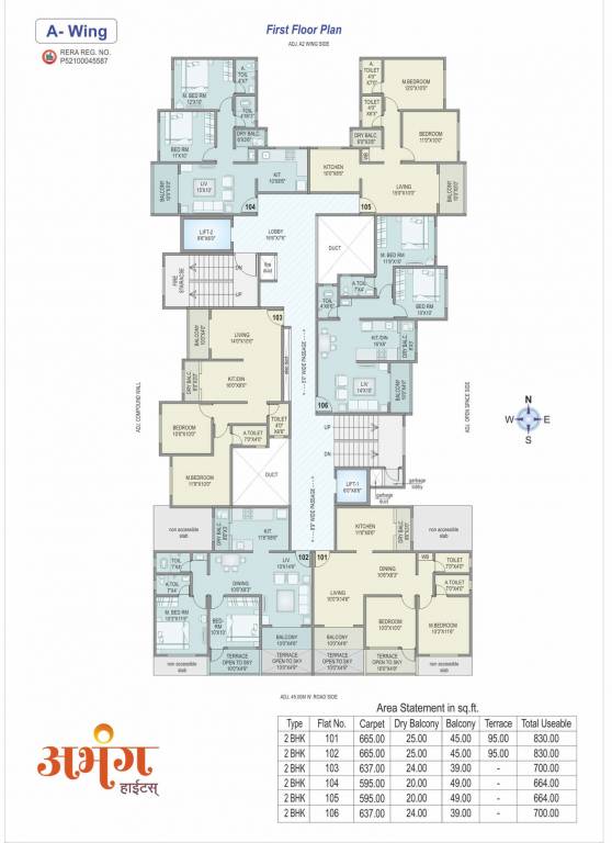  abhang heights a building A Building Cluster Plan