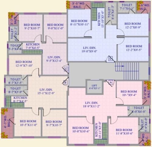  prestige-enclave Prestige Enclave Cluster Plan from 1st to 6th Floor