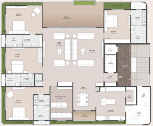  green-leaf-antilia Green Leaf Antilia Cluster Plan From 1st To 10th Floor