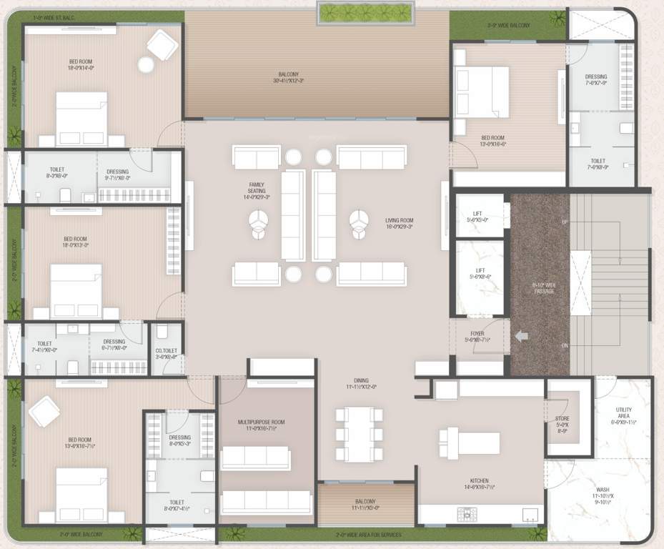  green leaf antilia Green Leaf Antilia Cluster Plan From 1st To 10th Floor