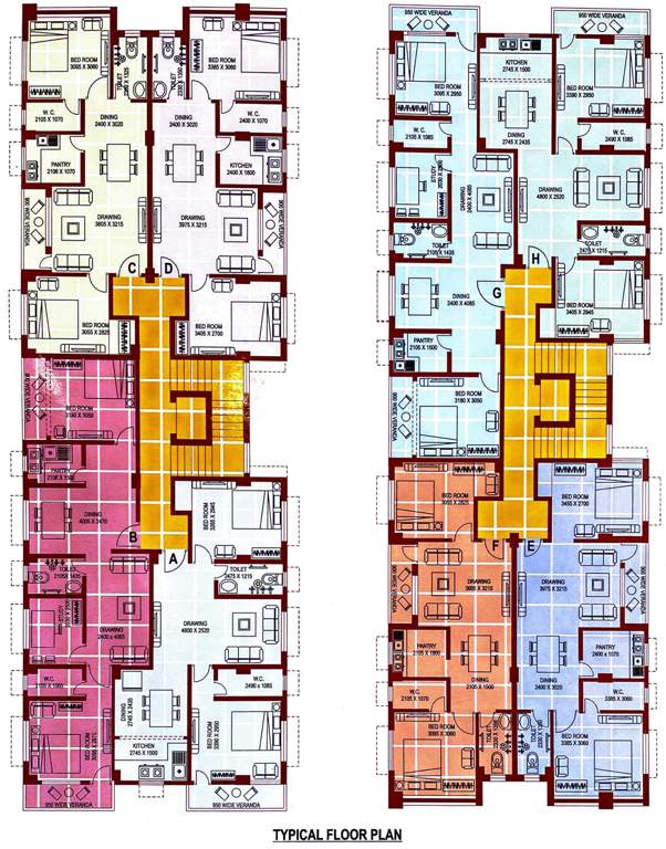  eco nest Eco Nest Cluster Plan from 1st to 5th Floor