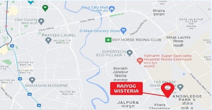 rajyog wisteria Location Plan