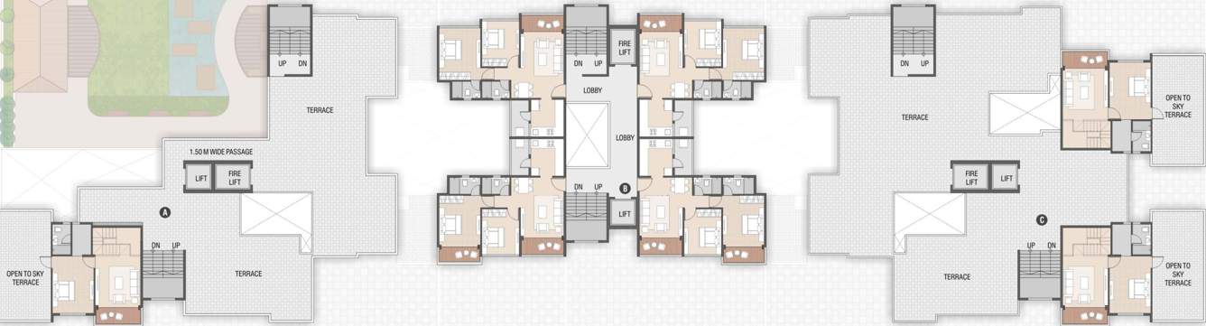  shivalik skygreen Shivalik Skygreen Cluster Plan For 13th Floor