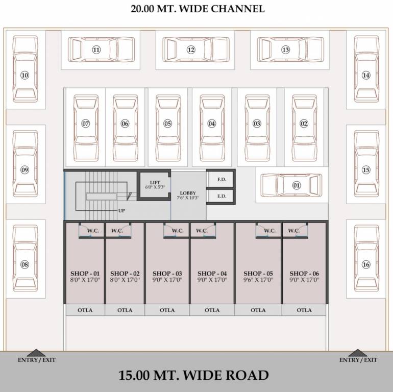  prime Gravity Prime Cluster Plan for ground Floor