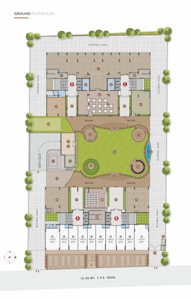  skyvue-126 Block A, B, C And D Cluster Plan For Ground Floor