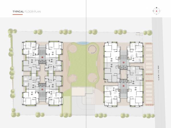 skyvue-126 Block A, B, C And D Cluster Plan For Typical Floor
