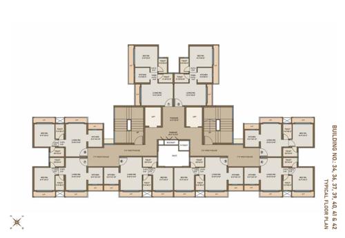  virar-gardens-cluster-vi Building No 34 To 42 Cluster Plan for Typical Floor