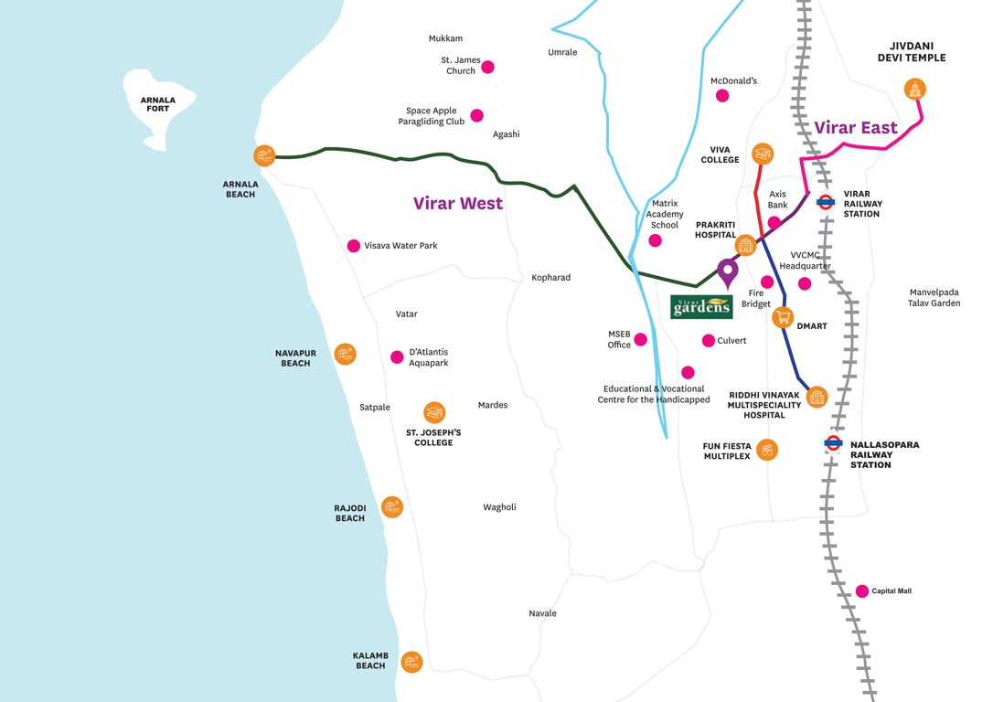  virar gardens cluster vi Location Plan
