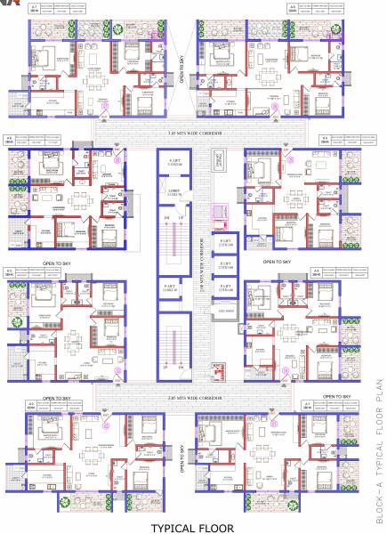 Canduer Twins Block A Typical Cluster Plan twins Canduer Twins Block A Typical Cluster Plan
